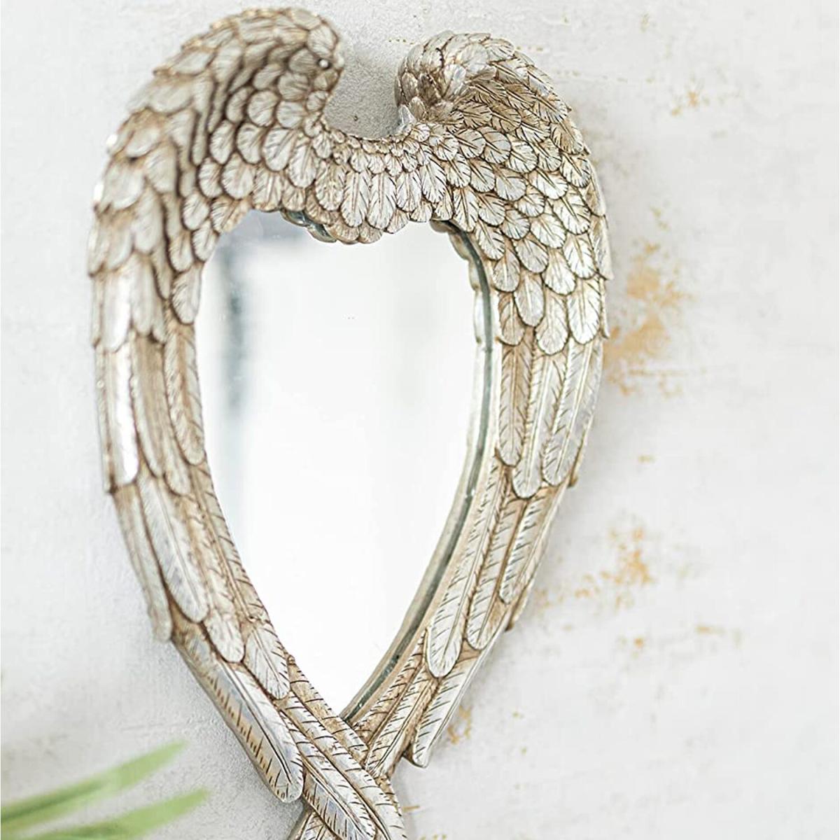 Small Angel Wings Mirror  - Silver – image 2