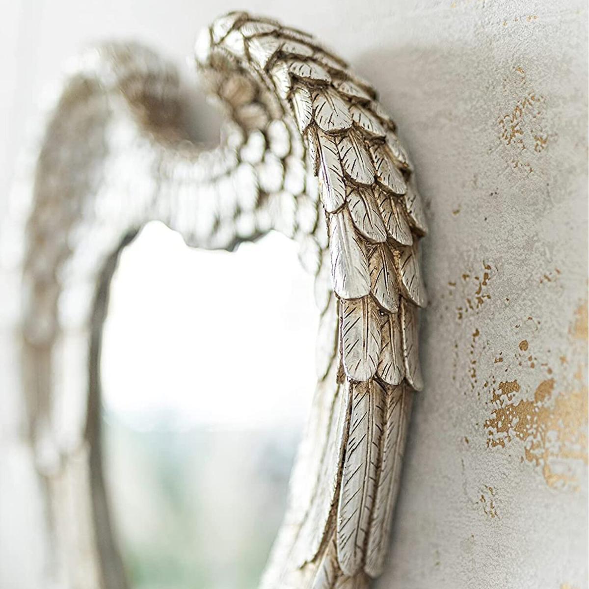 Small Angel Wings Mirror  - Silver – image 4