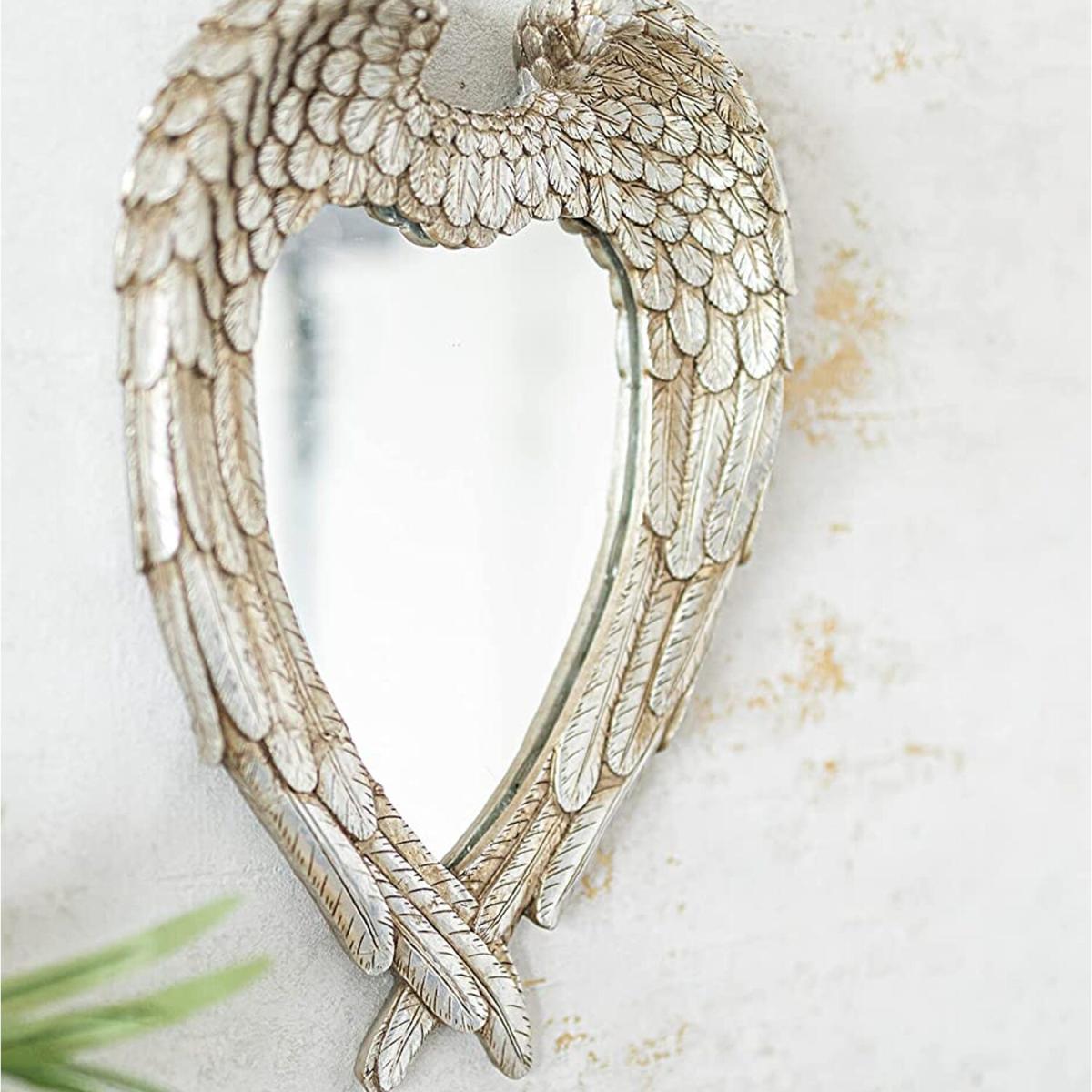 Small Angel Wings Mirror  - Silver – image 5