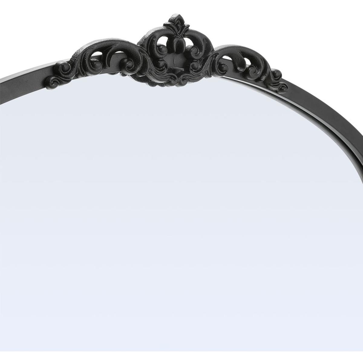 Arch-Top Metal Framed Full-Length Wall Mirror - Black – image 3
