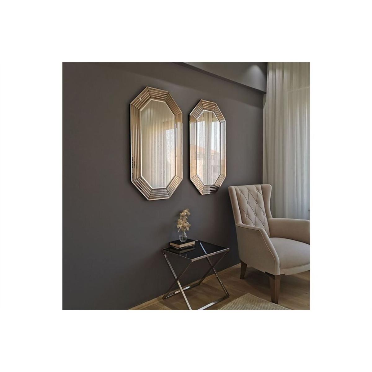 Decorative Wall Mirror with Smoked Glass Frame - Bronze Mirror – image 2