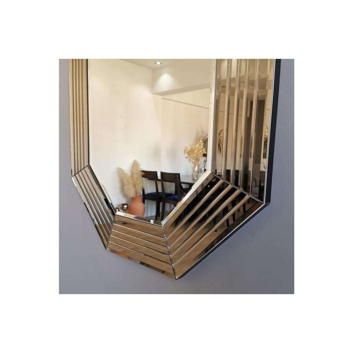 Decorative Wall Mirror with Smoked Glass Frame - Bronze Mirror – image 4