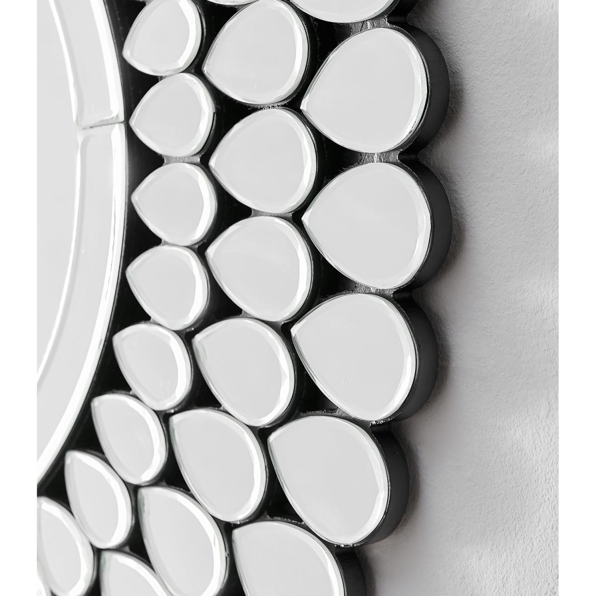 Cora Small Silver Round Modern Mirror - Silver – image 3