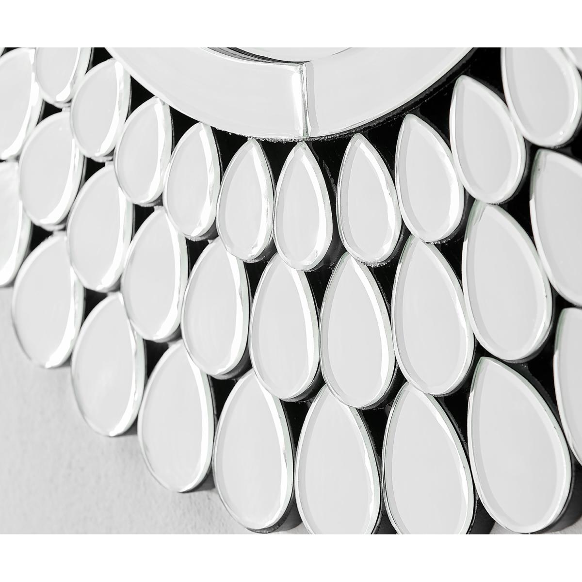 Cora Small Silver Round Modern Mirror - Silver – image 4