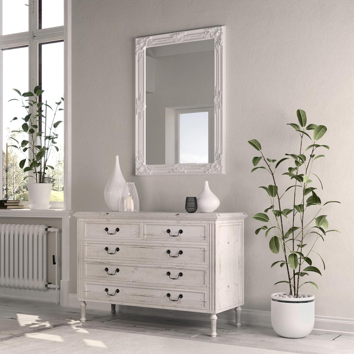 Rectangular Wooden Mirror - Silver / Small – image 4