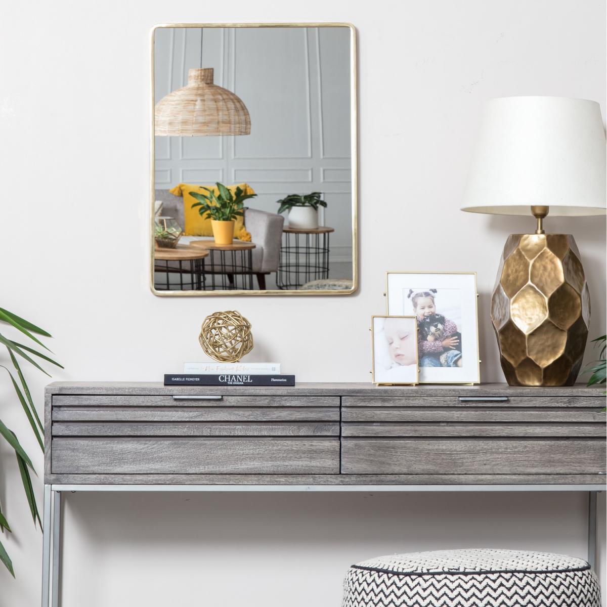 Salvo Rectangle Mirror - Gold – image 4