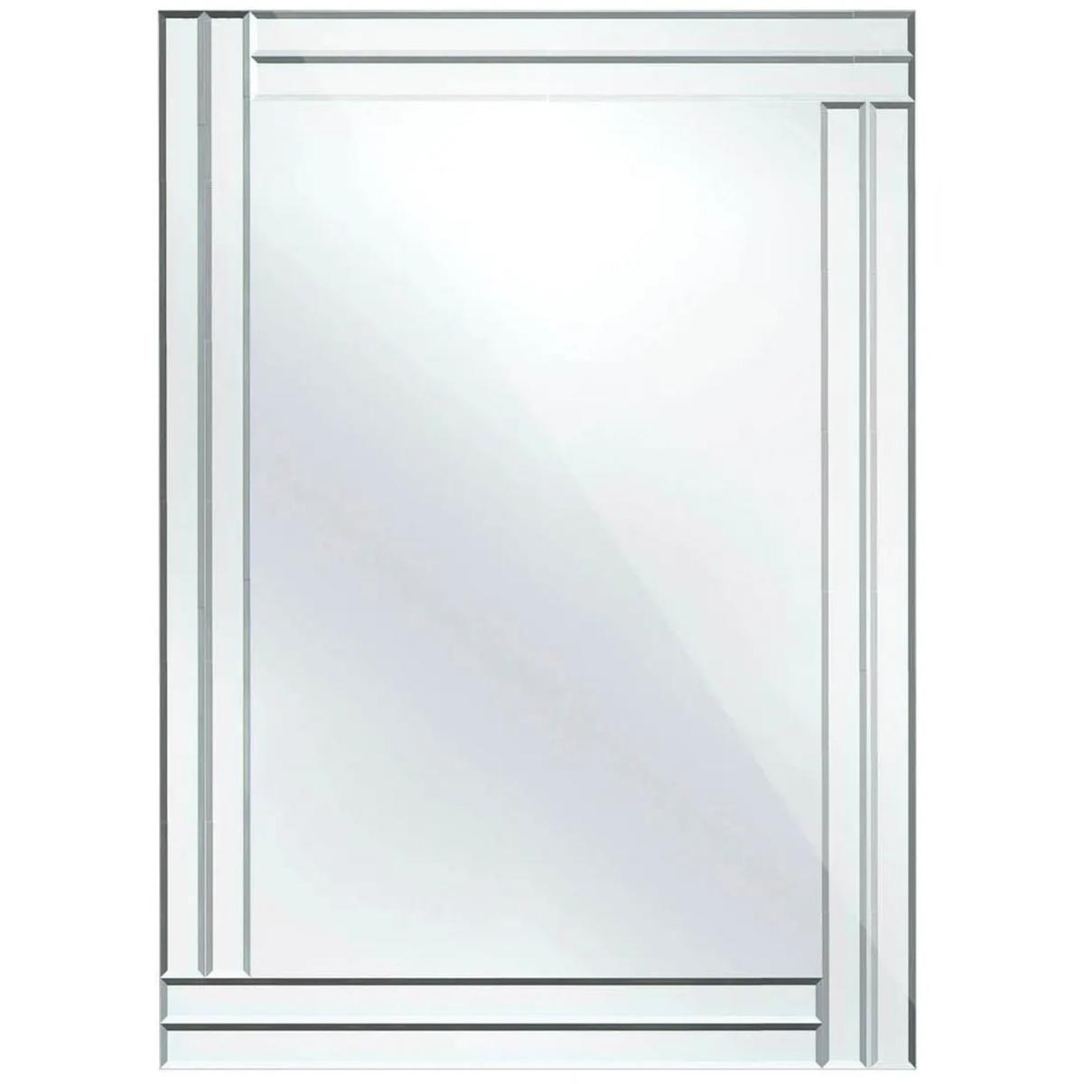 Premier Housewares Bevelled Edge Mirror with Double Line Frame - Yellow – image 2
