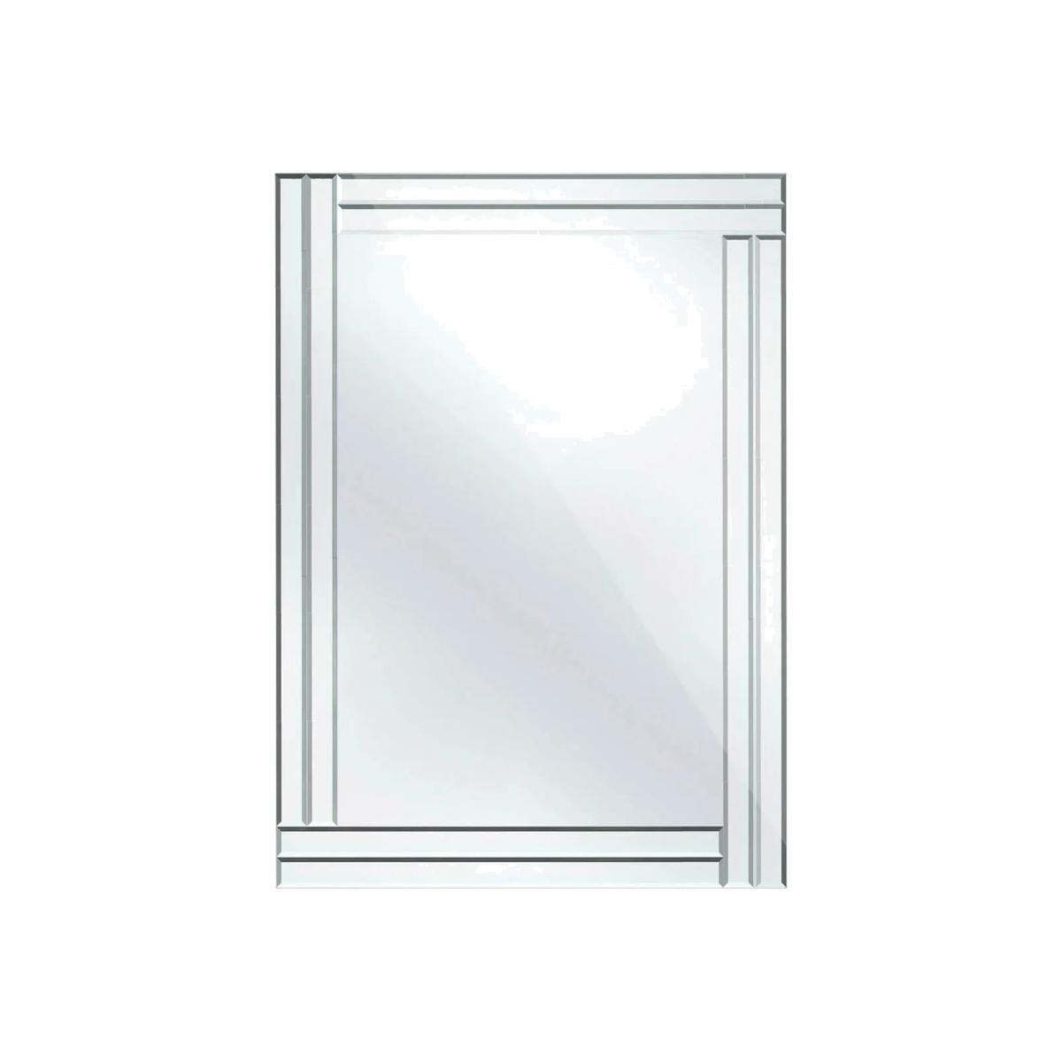 Premier Housewares Bevelled Edge Mirror with Double Line Frame - Yellow – image 1