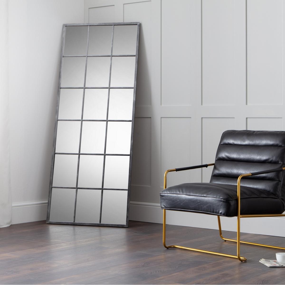 Somma Large Window Mirror - Pewter – image 2