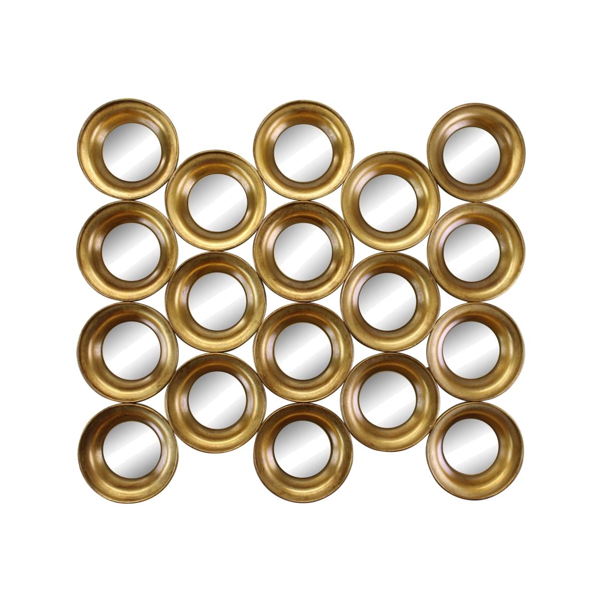 Gold Metal Multi Circle Wall Mirror 76cm - Yellow – image 1