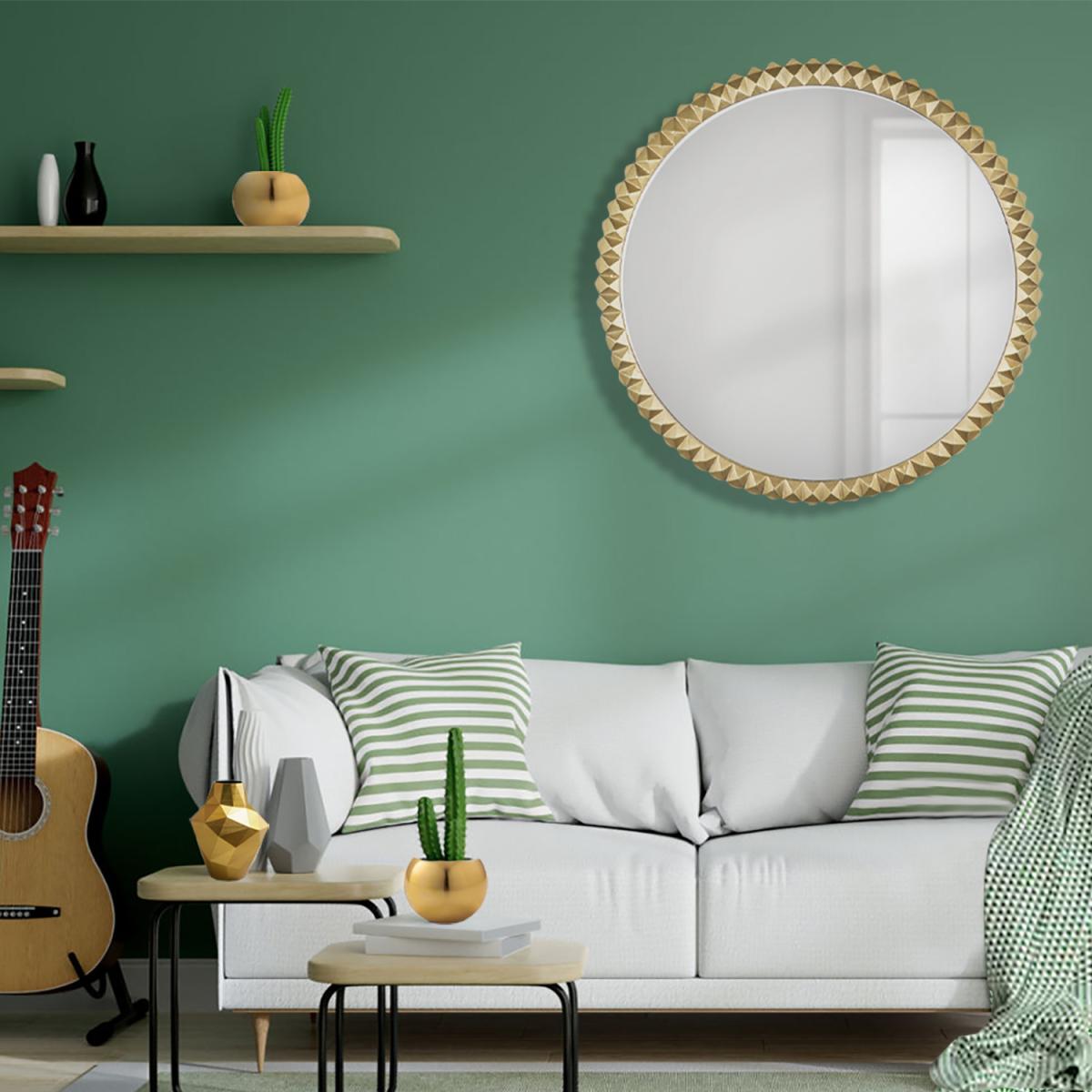Paragon Brass Decorative Wall Mirror Metal Frame, Brass, 61cm Round. - Brass – image 1