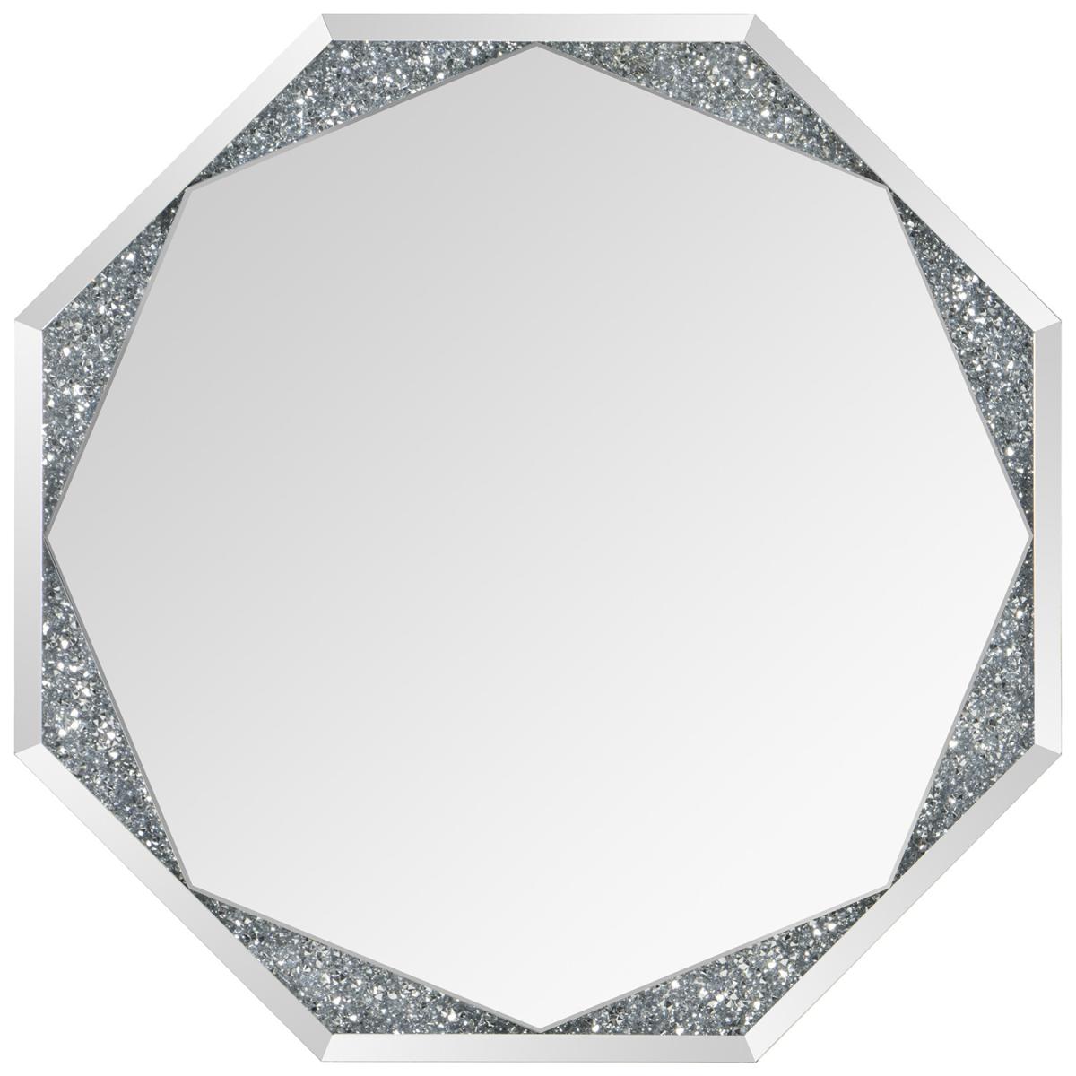 Octagonal LED Crystal Effect Mirror - Silver – image 3