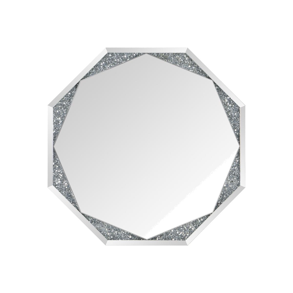 Octagonal LED Crystal Effect Mirror - Silver – image 1