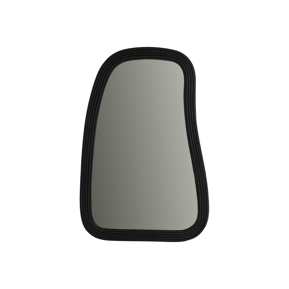 Ridged Pebble Mirror - Black