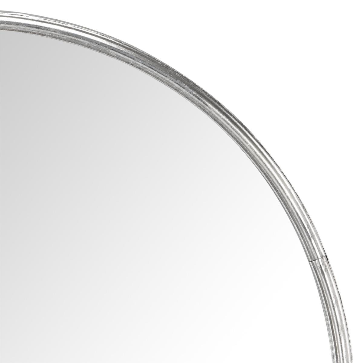 Silver Metallic Round Mirror – image 2