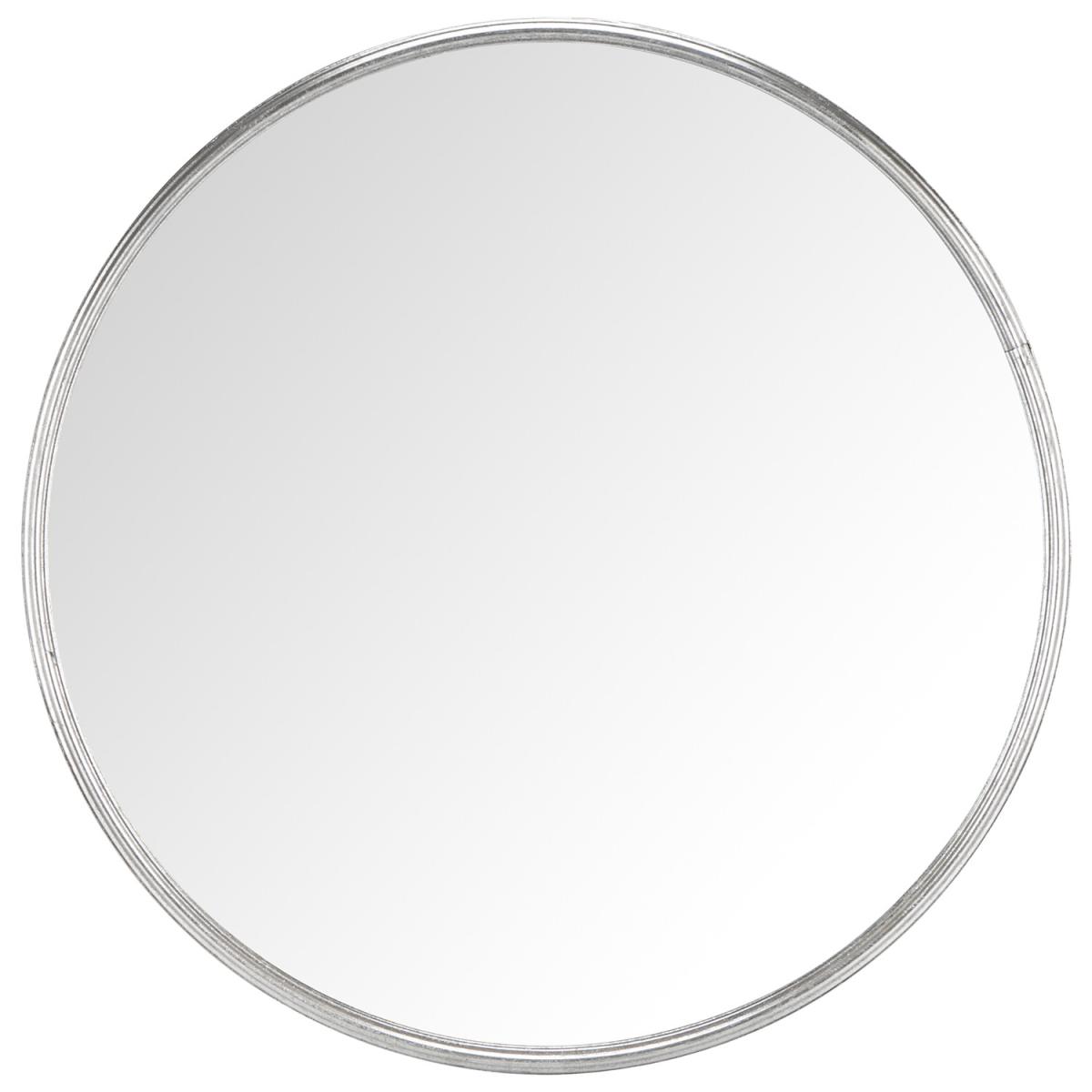 Silver Metallic Round Mirror – image 3