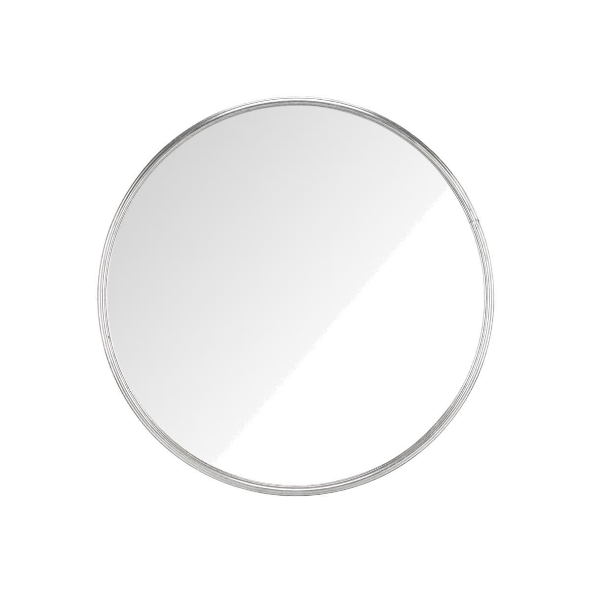 Silver Metallic Round Mirror – image 1