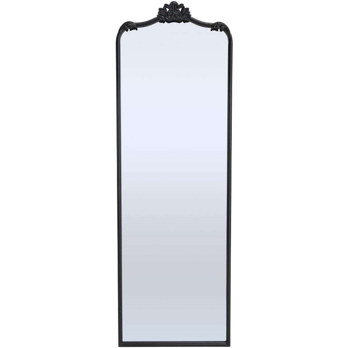Antique Black Metal Floor Mirror - Black – image 3