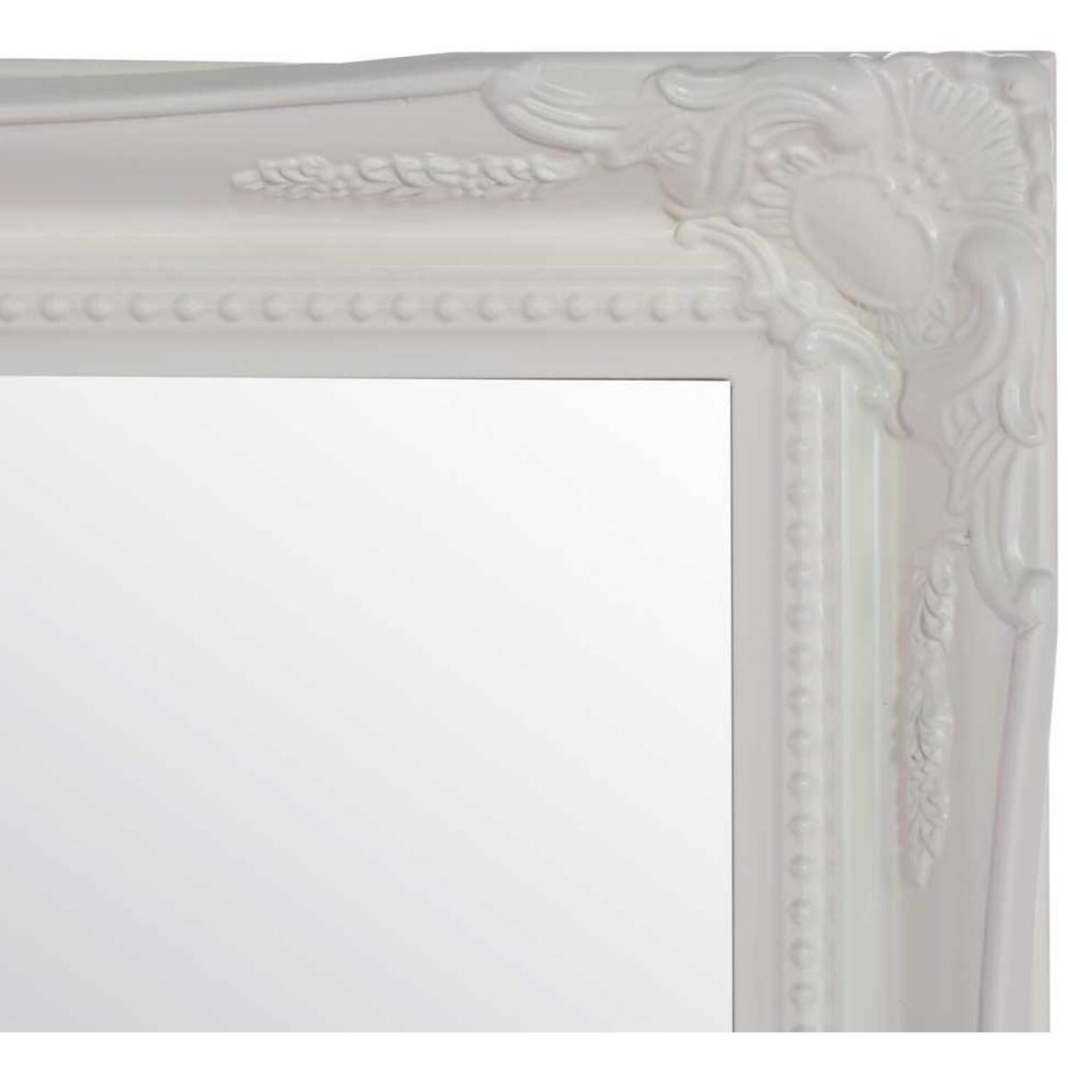Fraser White Small Beaded Wall Mirror 86 x 61cm - White – image 3