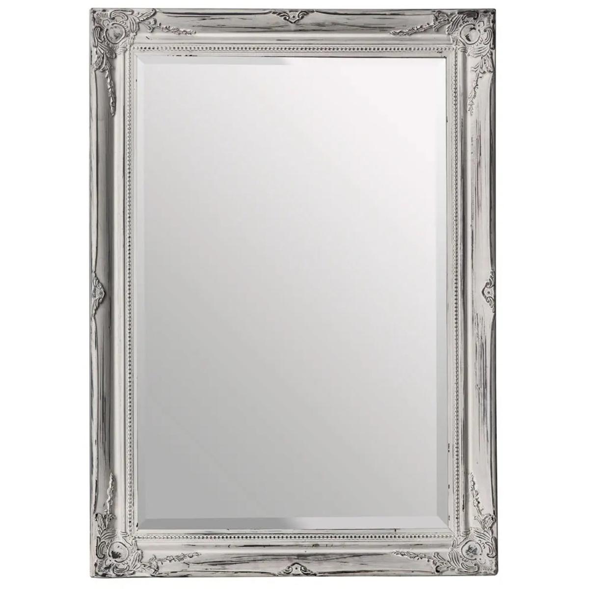 Premier Housewares Distressed White Finish Wall Mirror - Yellow – image 3