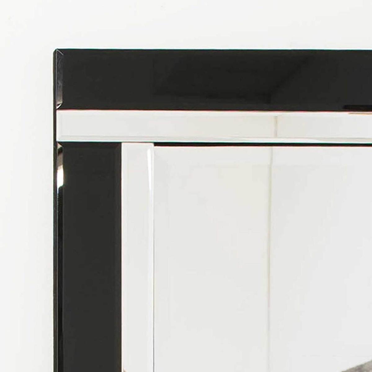 MirrorOutlet Aston Black All Glass Wall Mirror  - Black – image 2