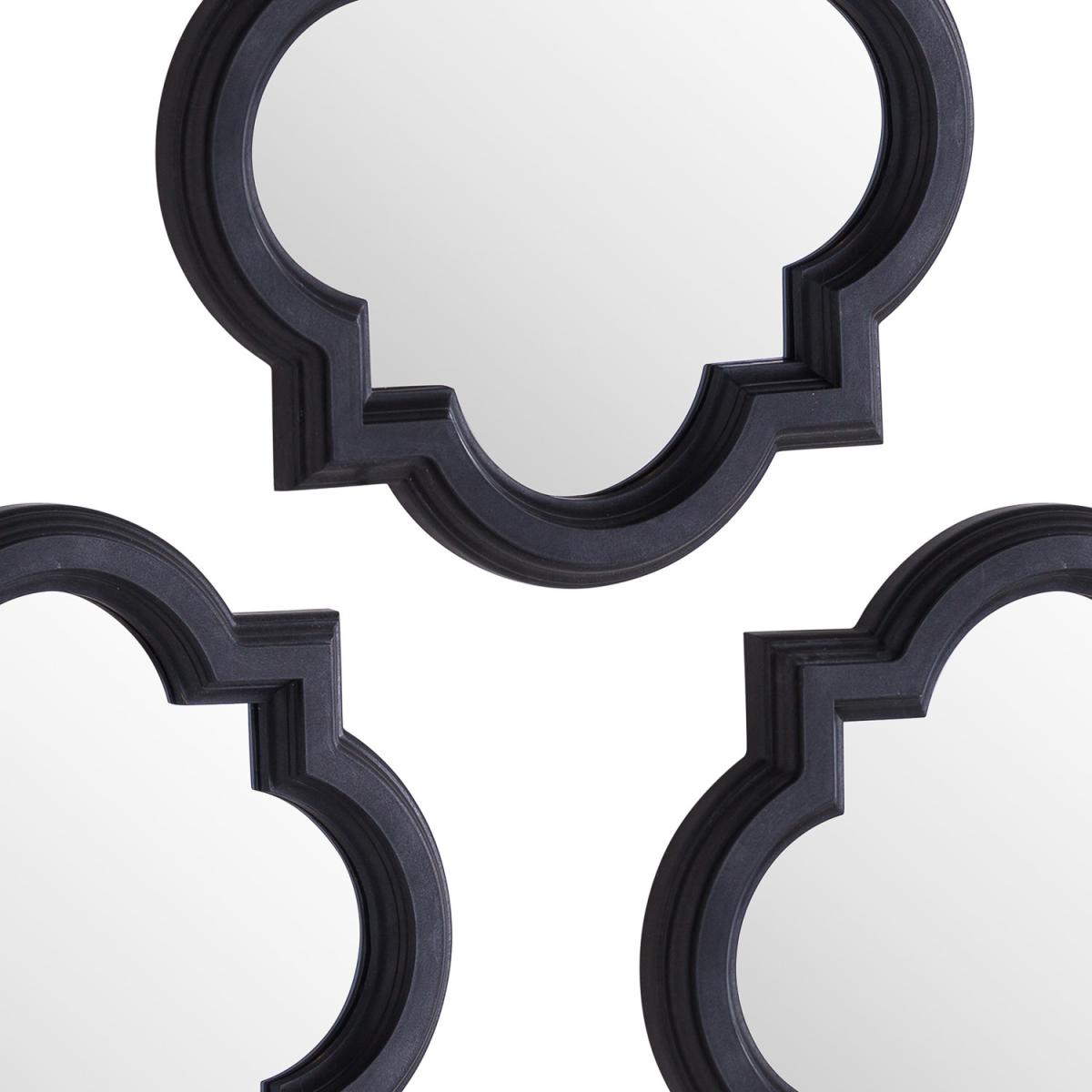 Set of Three Quarterfoil Mirrors Contemporary Decor - Grey – image 2