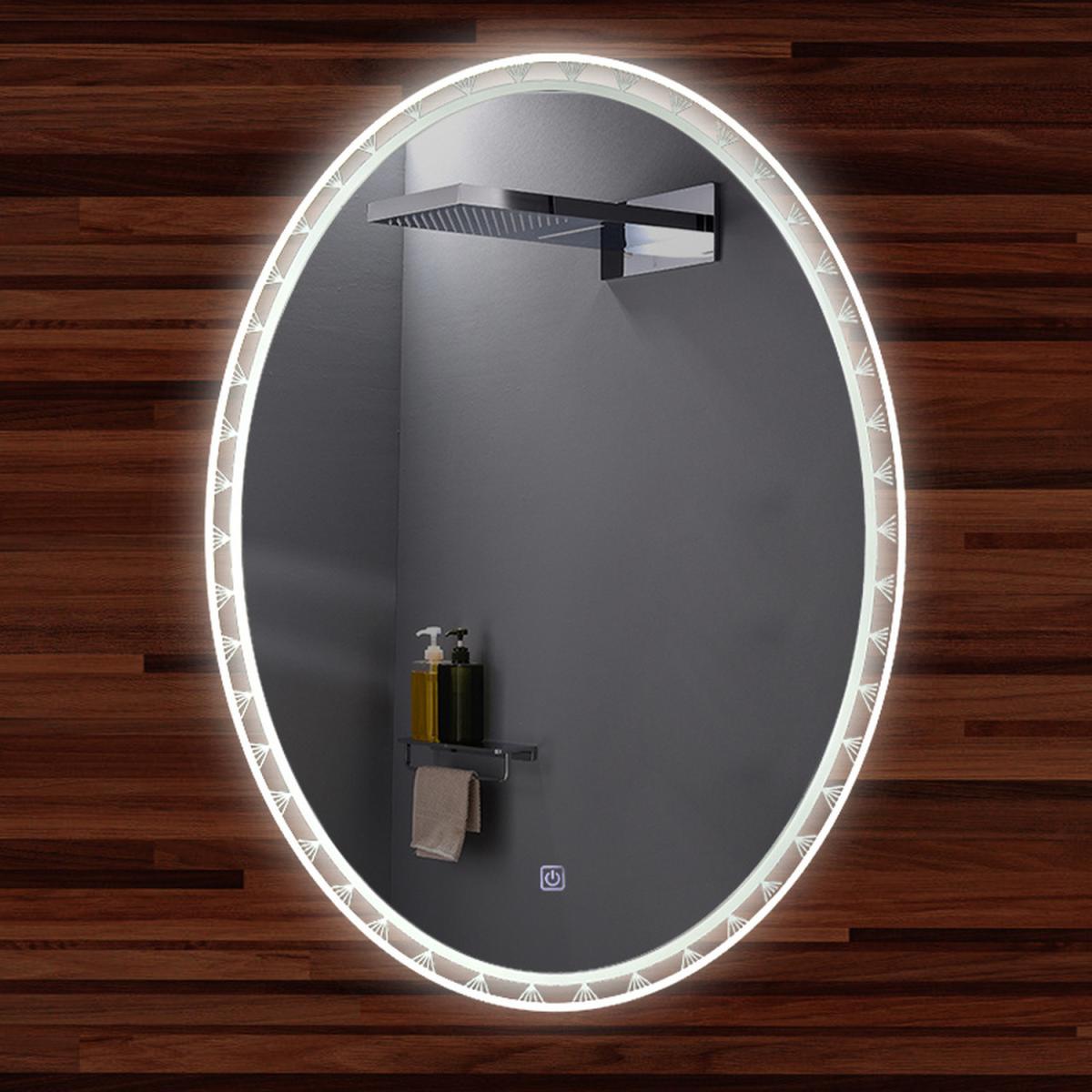 Modern Contemporary Vanity LED Light Bathroom Mirror - Silver – image 7