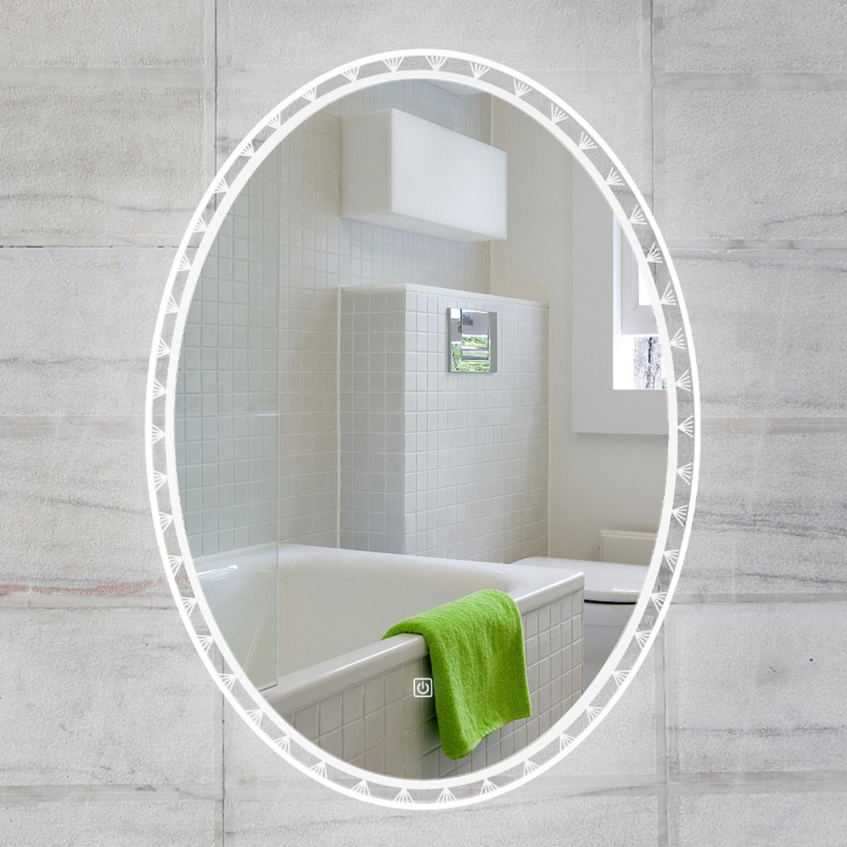 Modern Contemporary Vanity LED Light Bathroom Mirror - Silver – image 8