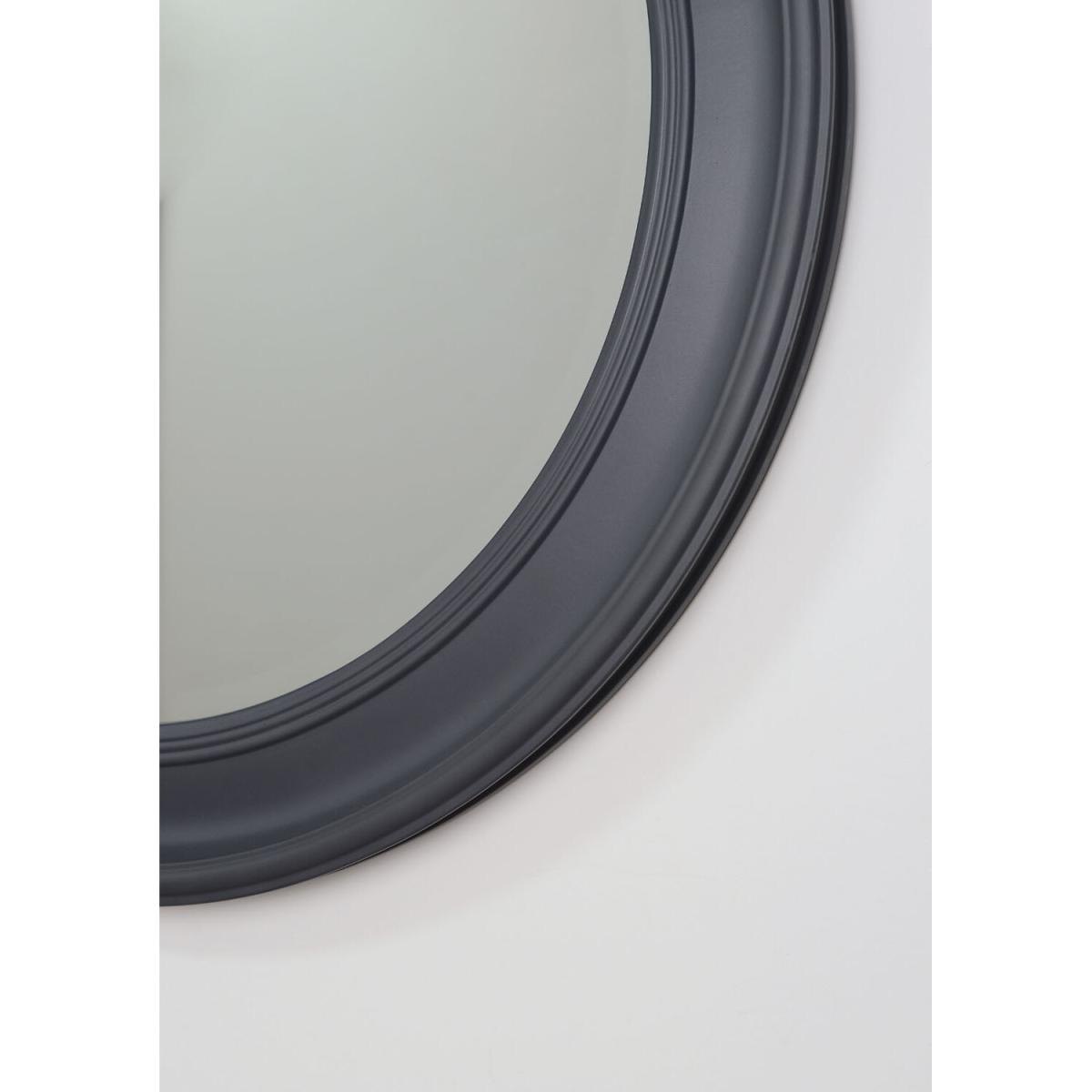 Dark Grey Bevelled Round Mirror – image 2