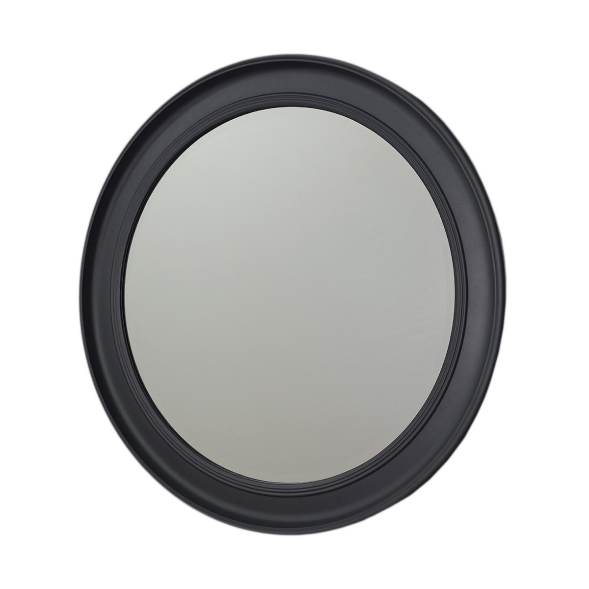 Dark Grey Bevelled Round Mirror – image 4