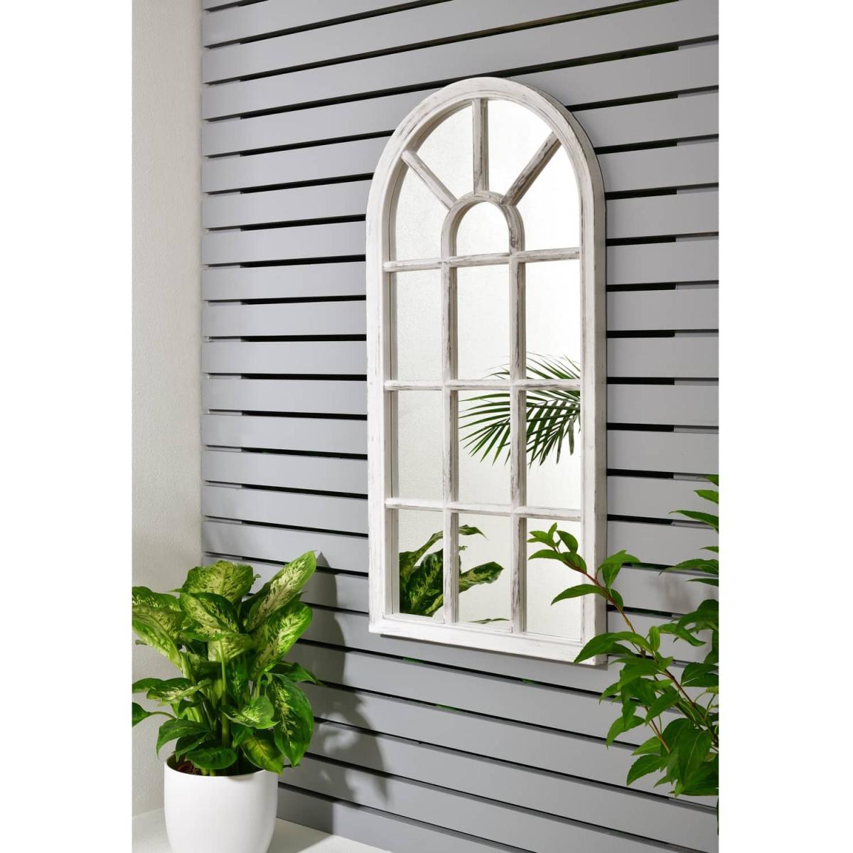 Air Arch Window Style Wall Mirror White Rustic - White – image 2