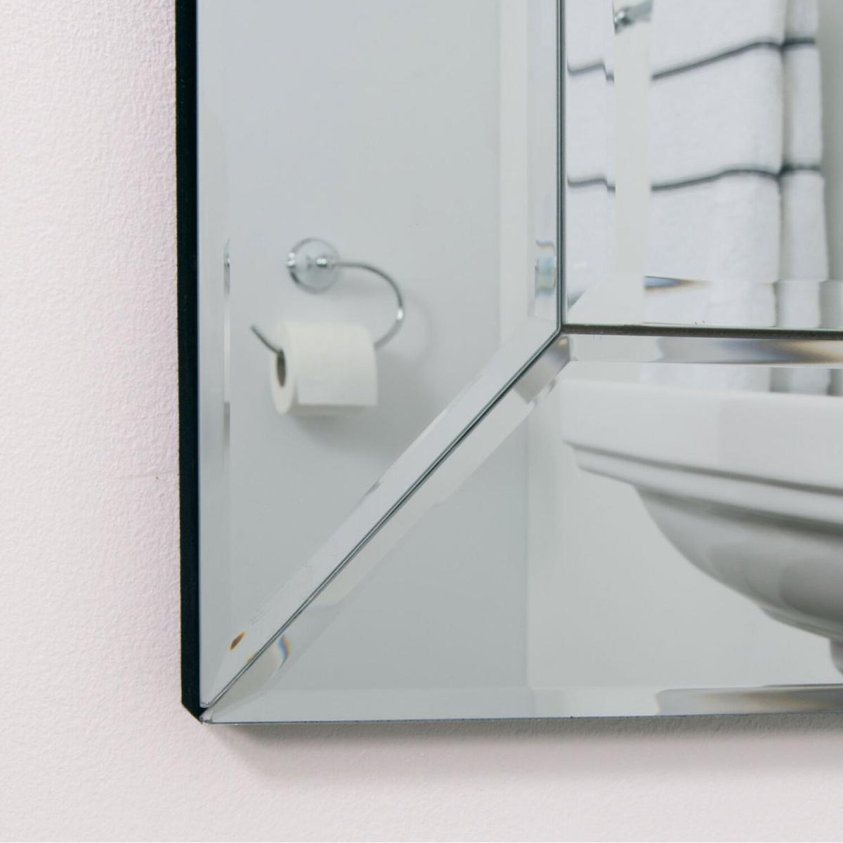 3 x Horsley All Glass Modern Dress Mirror - Silver – image 3