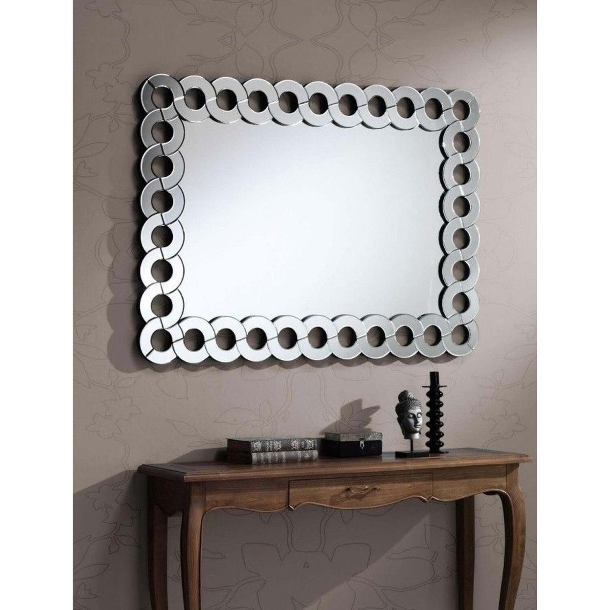 Allora Large Silver Rectangular Wall Mirror - Silver – image 2