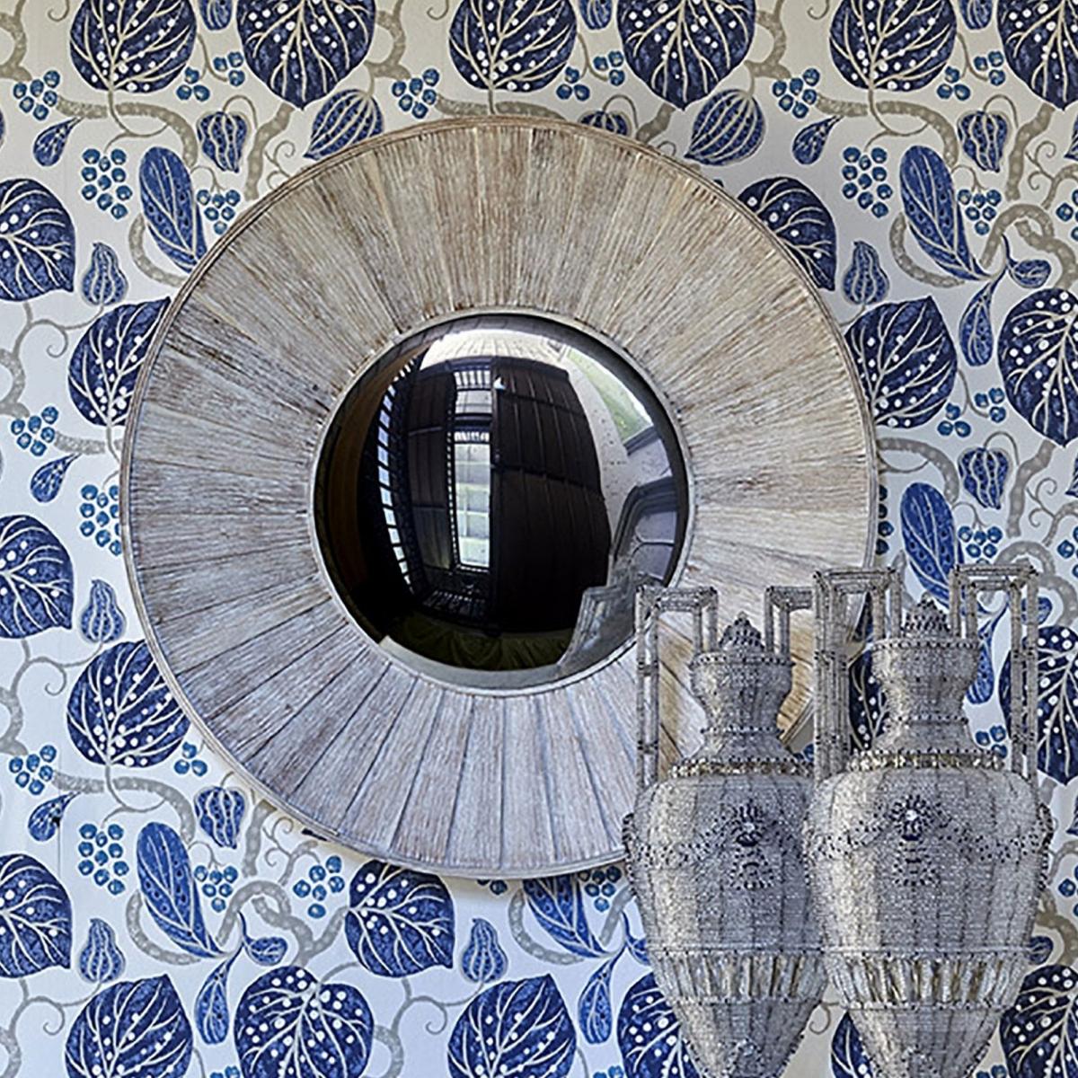 Barrique Round Mirror by William Yeoward in Washed Acacia – image 1