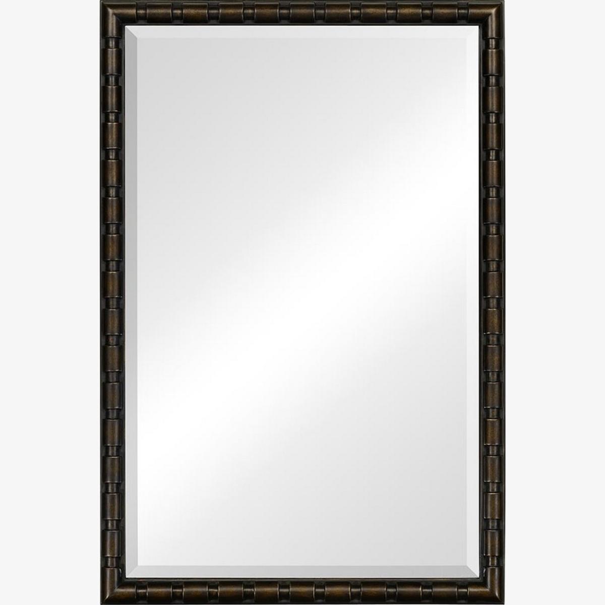 Chirk Rectangular Mirror by William Yeoward in Faux Bronze