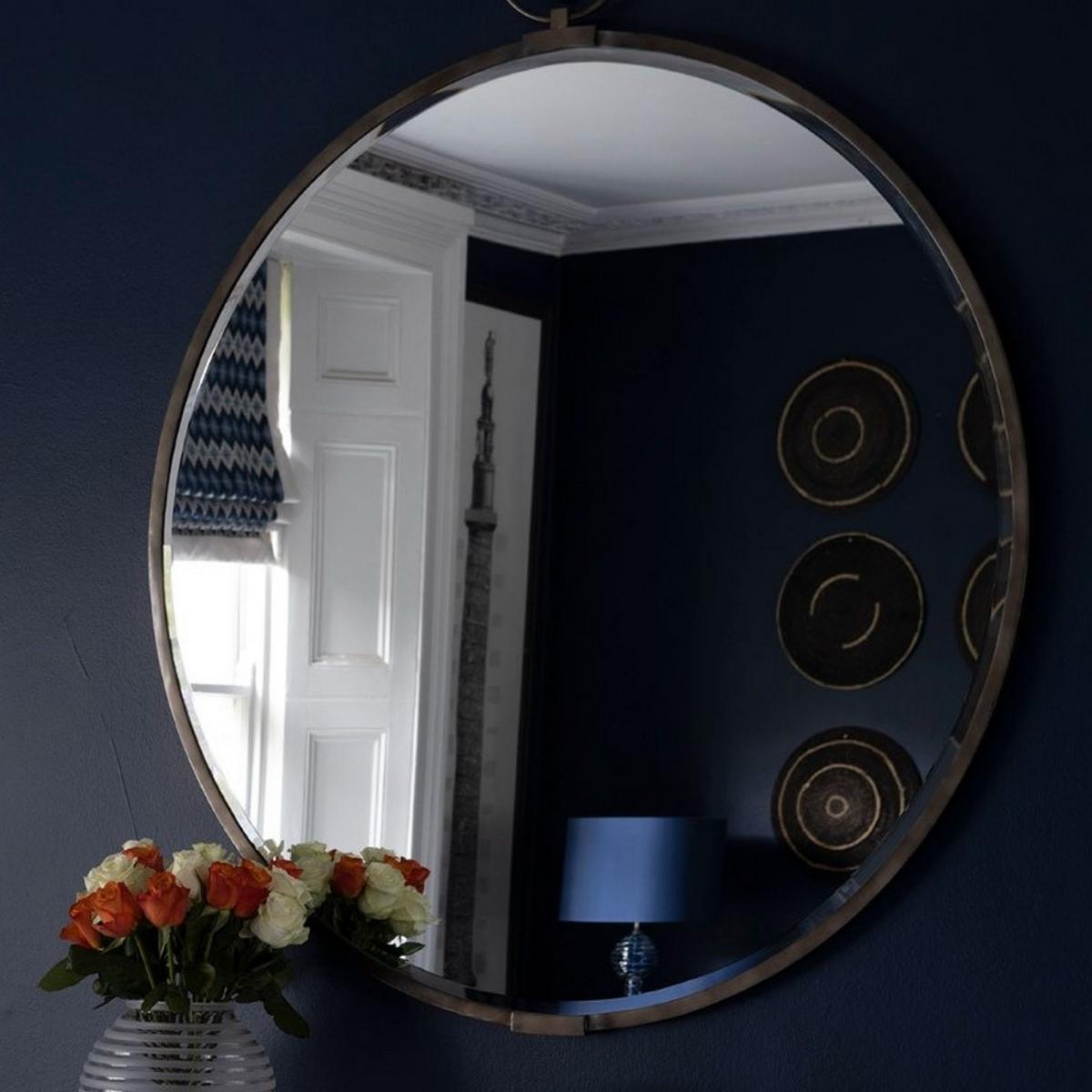Avalone Round Wall Mirror by William Yeoward in Antique Bronze – image 1