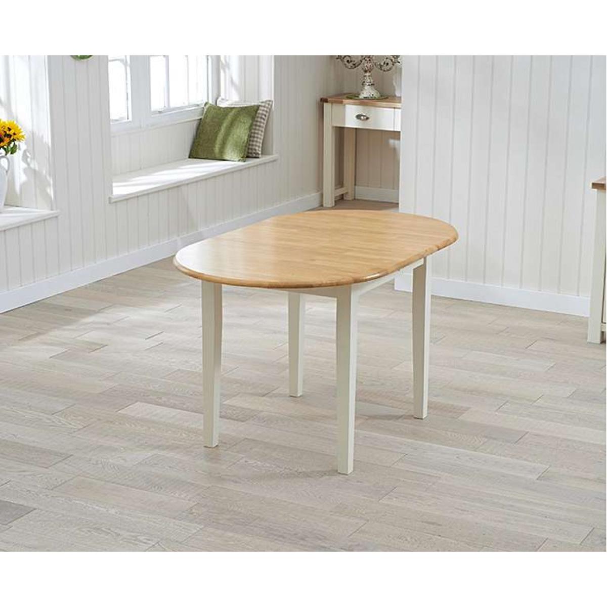Ex-display Amalfi Oak and Cream Extending Table – image 2