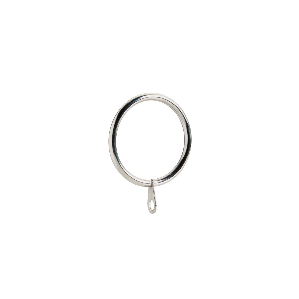 Oslo Pack of 6 22/25mm Curtain Rings Satin Silver – image 2