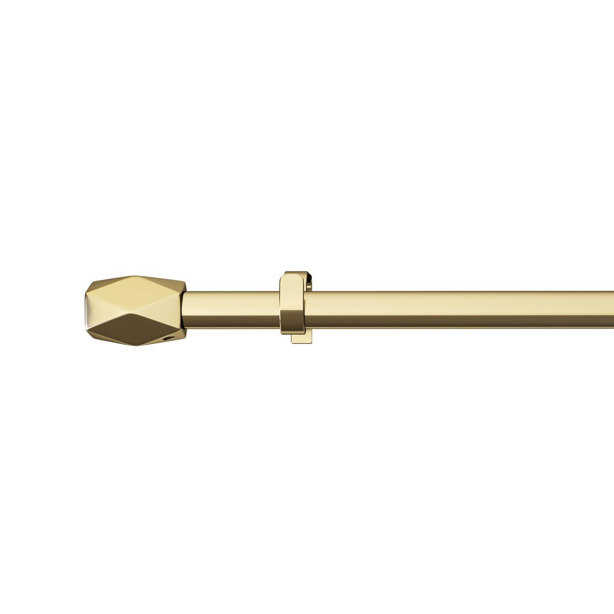 Geo 16-19mm Metal Extendable Eyelet Curtain Pole Gold – image 2