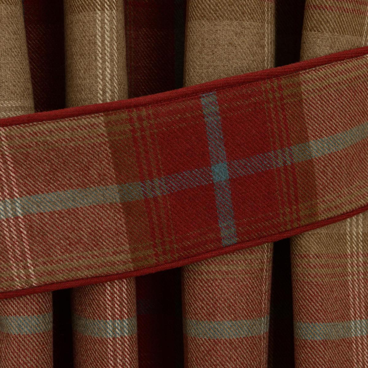 Highland Check Wine Tiebacks Red and Brown – image 2