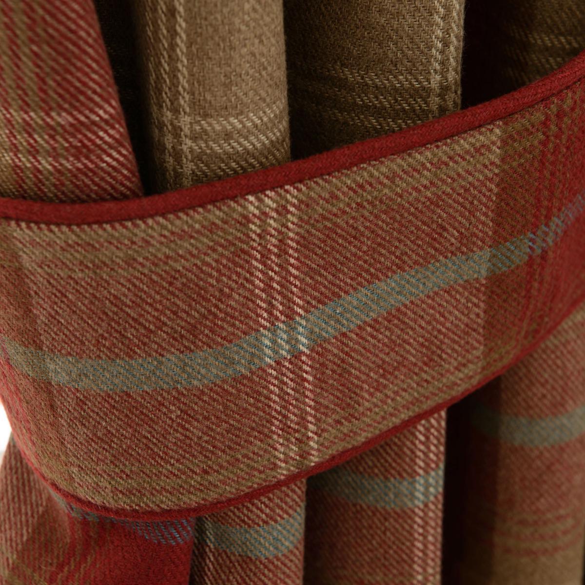 Highland Check Wine Tiebacks Red and Brown – image 3
