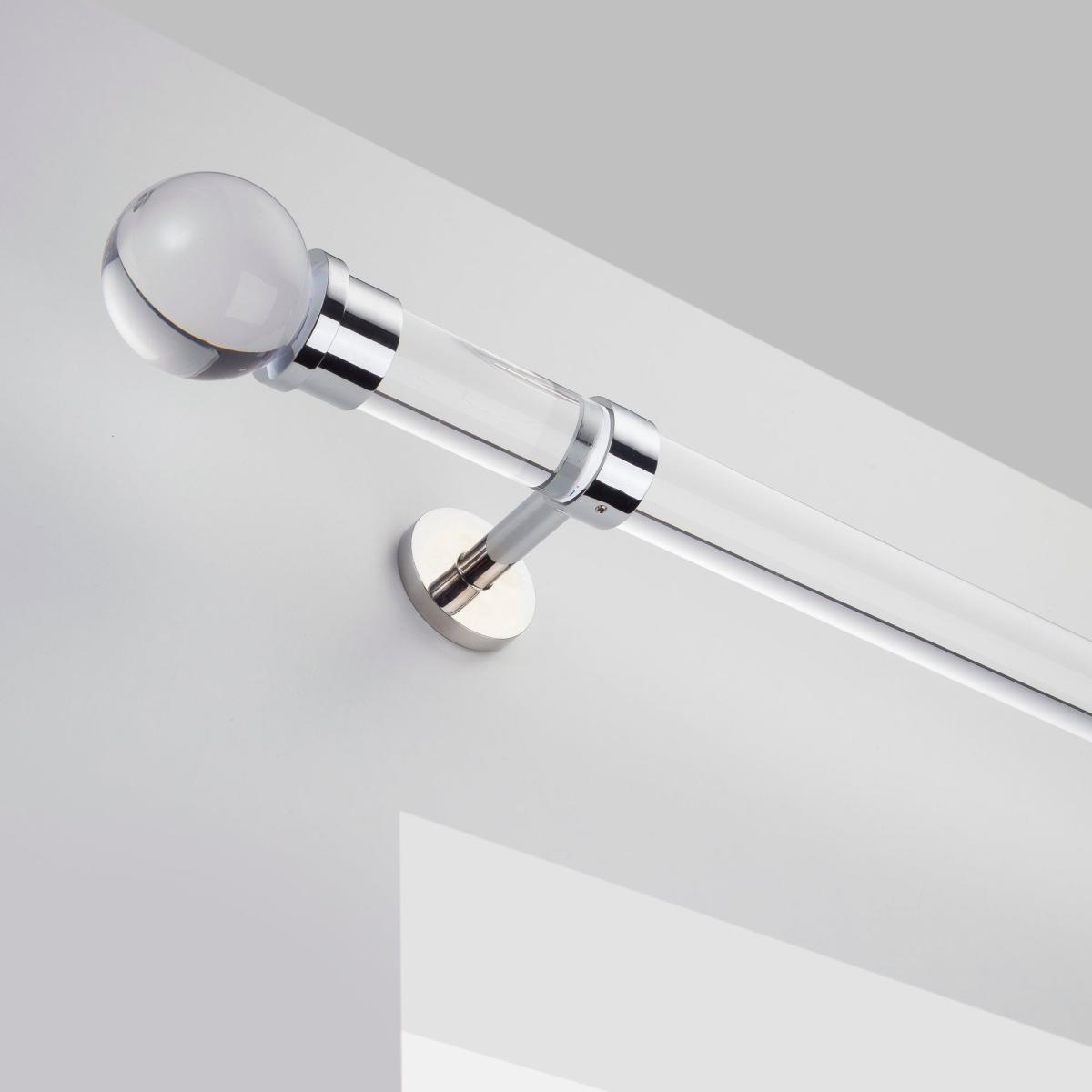 Swish Atlanta Fixed Acrylic Curtain Pole Dia. 35mm Clear – image 2