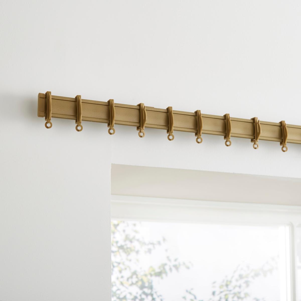 Metal Curtain Track Antique Brass – image 1