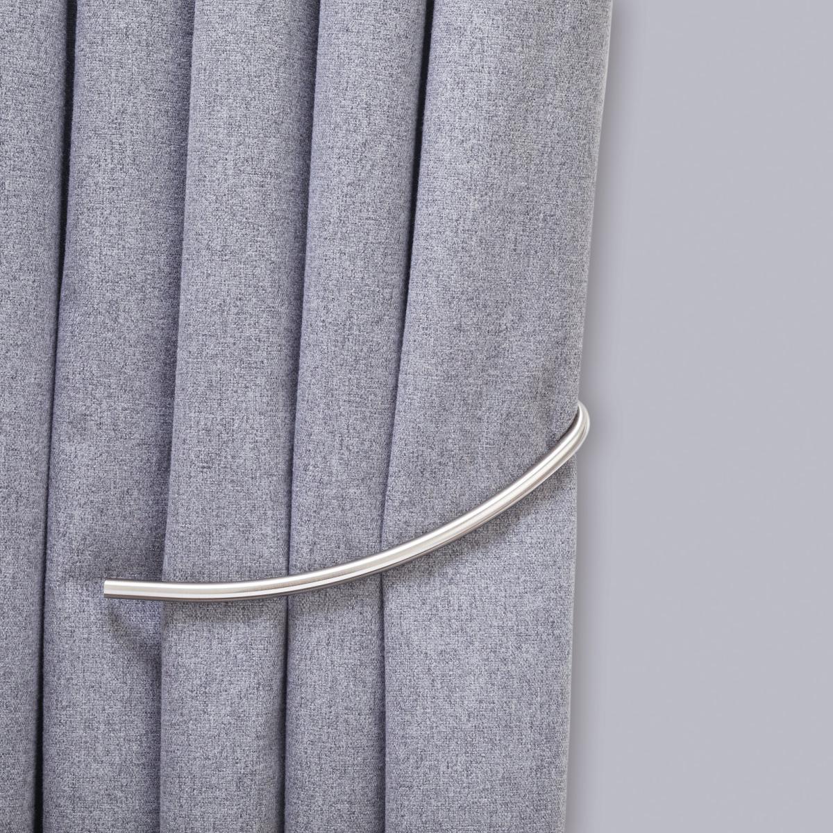 Mix and Match Amersham Curtain Holdbacks Satin Steel (Silver) – image 1