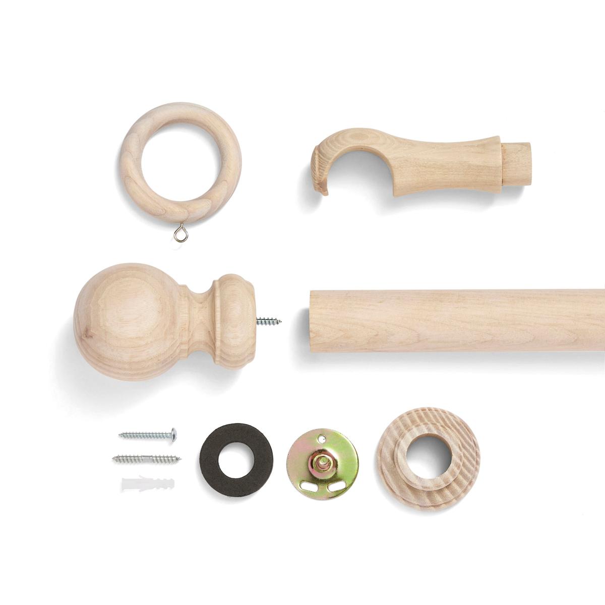 Tilton Wooden Curtain Pole with Rings – image 3