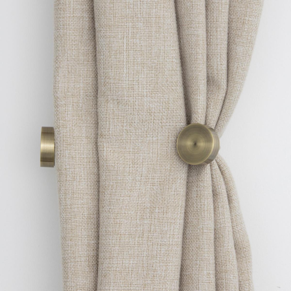Trinity Stud Double Layer Curtain Holdbacks Antique Brass – image 1
