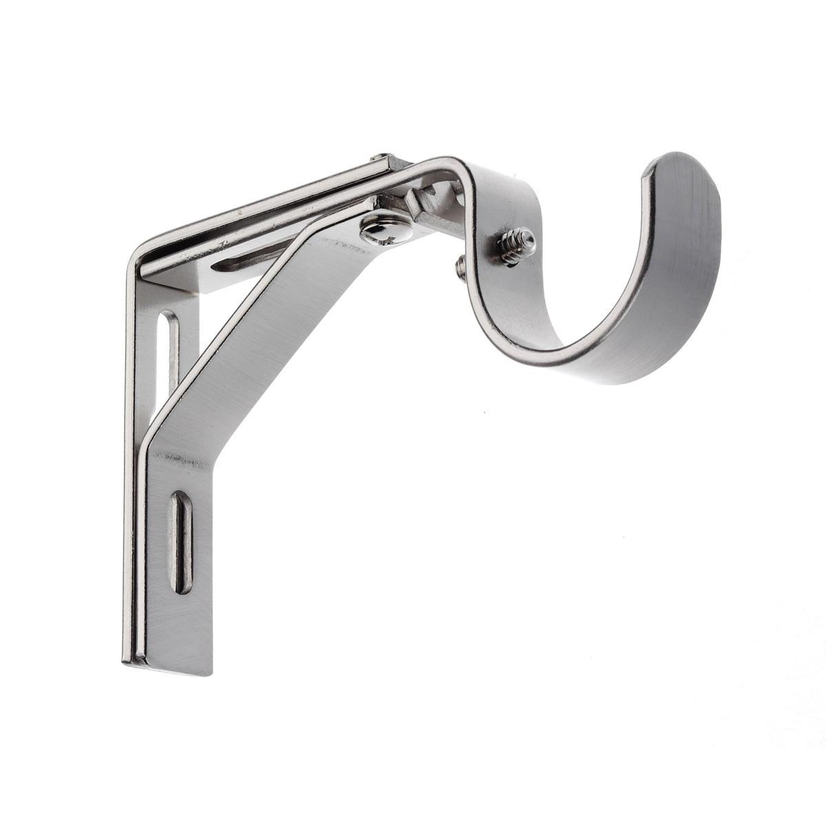 Diamante Cluster Satin Silver Eyelet Curtain Pole Dia. 28mm Silver – image 3