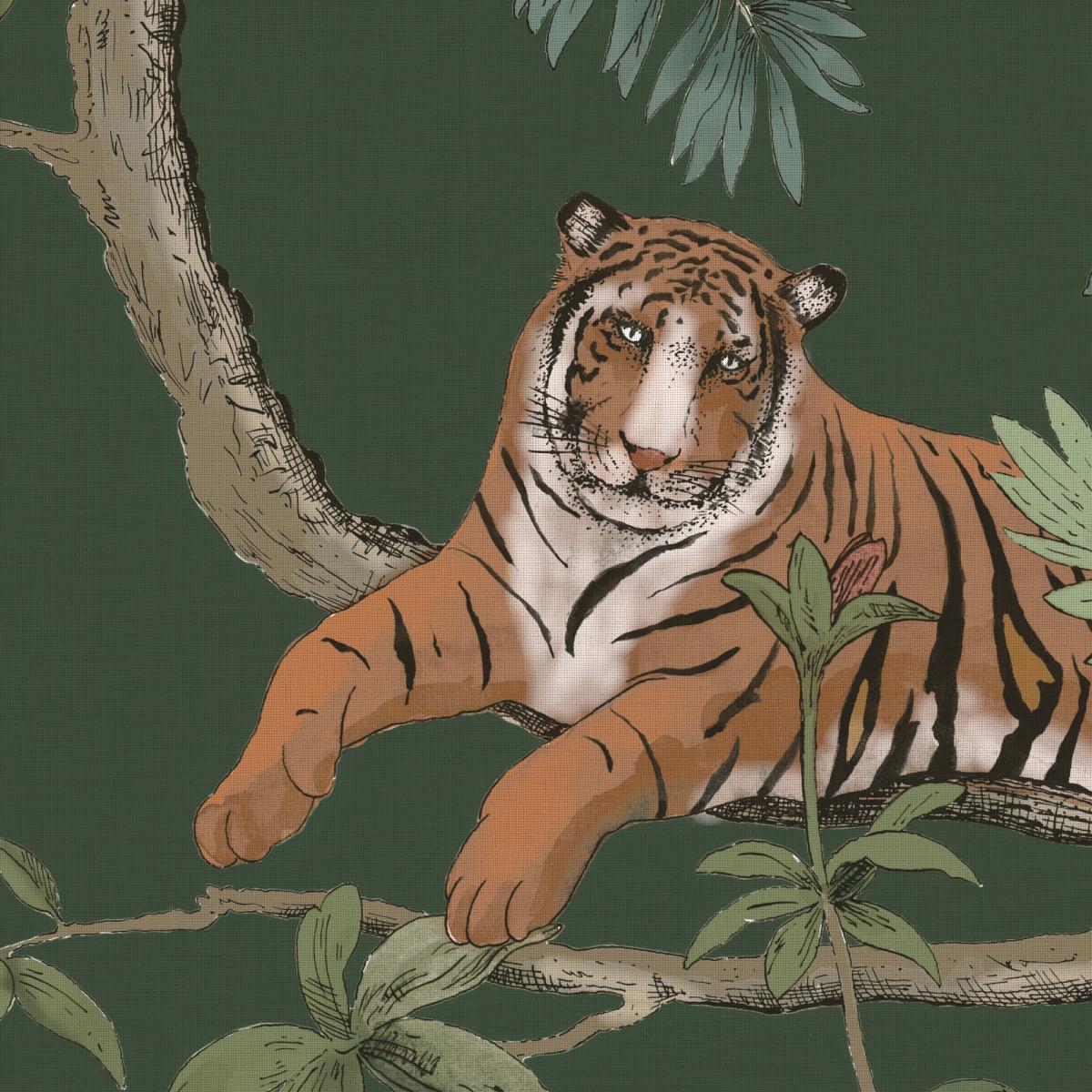 Maximalist Bengal Made to Measure Tieback Bengal Olive – image 3