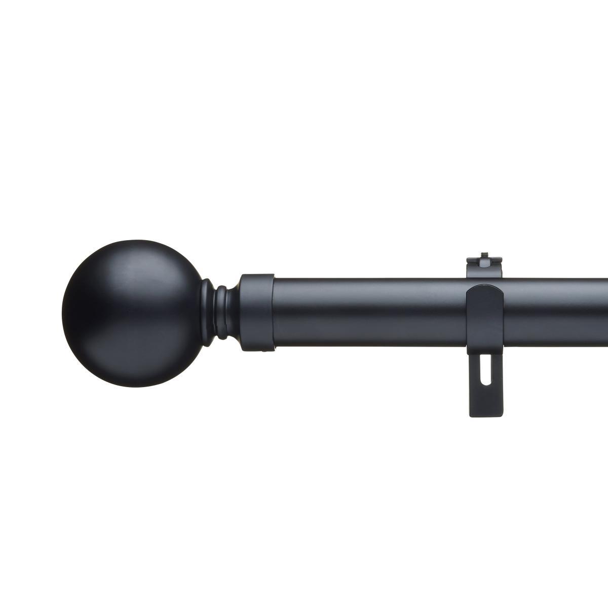 Ashton Metal Extendable Eyelet Curtain Pole Matt Black – image 2