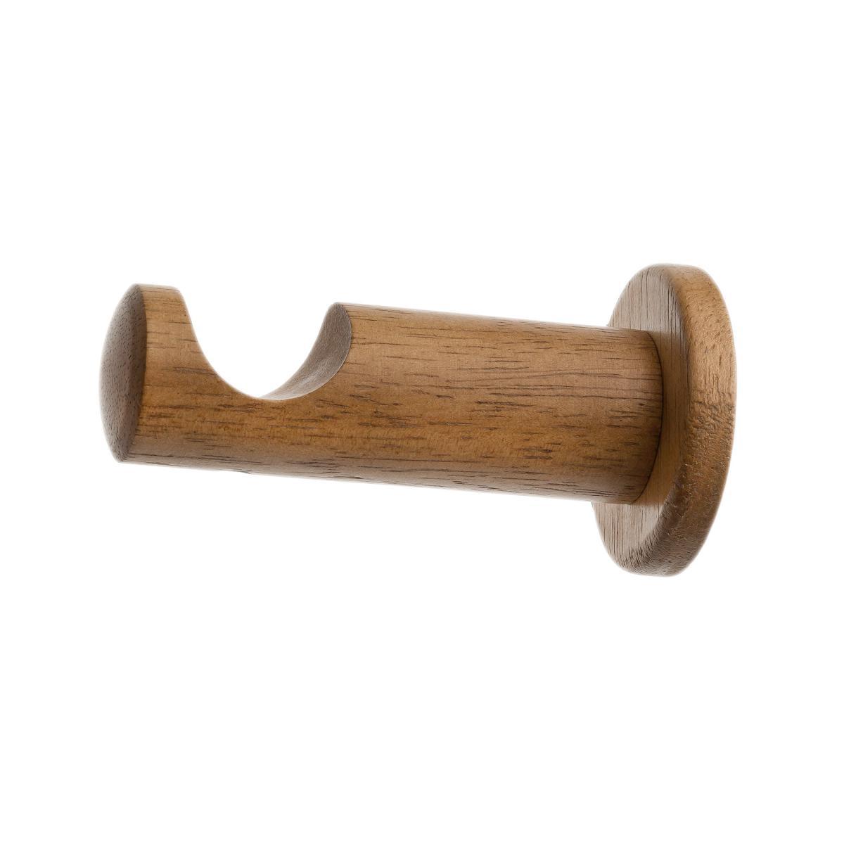 Trinity Wooden Eyelet Curtain Pole Dia. 28mm Mid Oak (Brown) – image 3